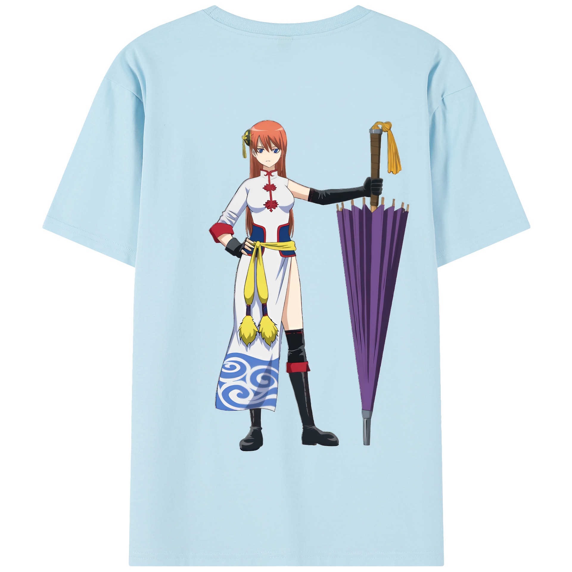 （画像用） ぎんたま 坂田銀時（さかたぎんとき） 神楽 志村新八（しむら しんぱち） GINTAMA Sakata Gintoki Kagura Shimura Shinpachi 綿100％半袖Tシャツ（背面プリント）